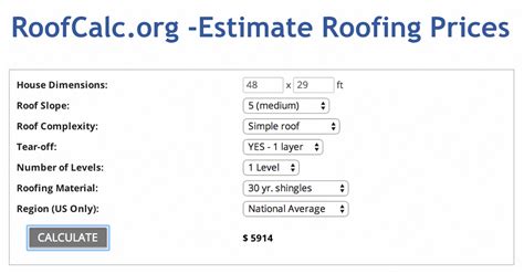 Roofing Cost Calculator 